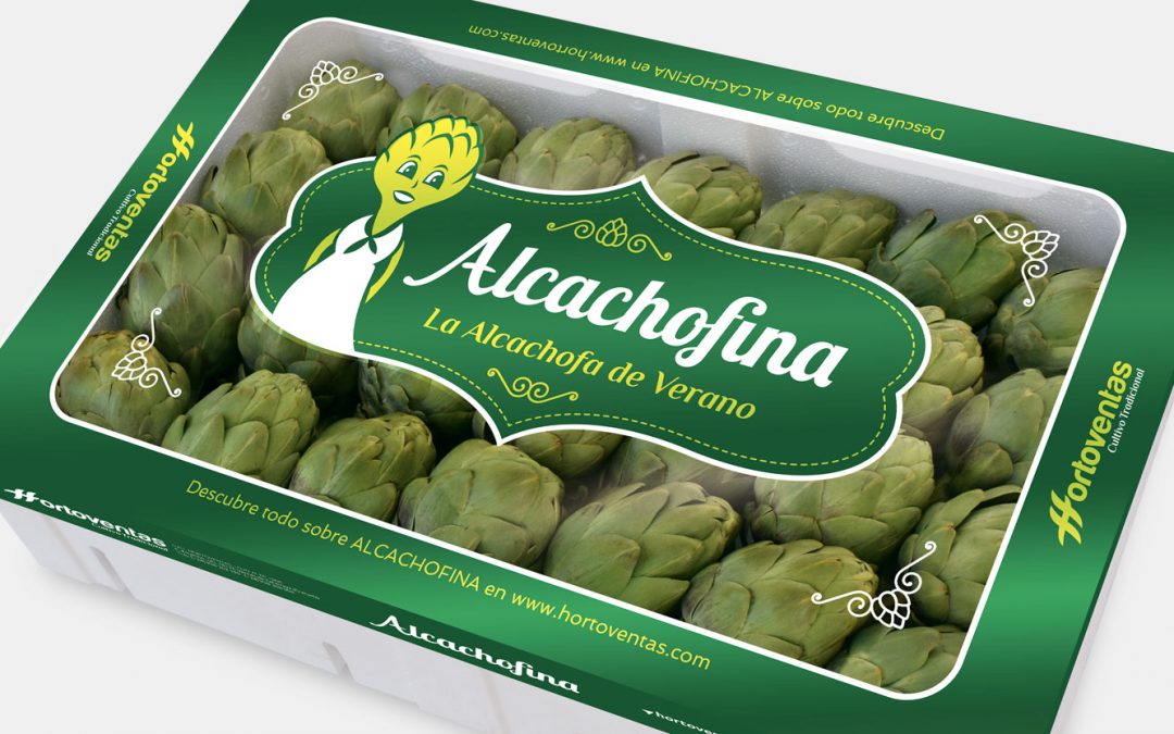 Diseño de envase para marca de alcachofa, Alcachofa de Hortoventas
